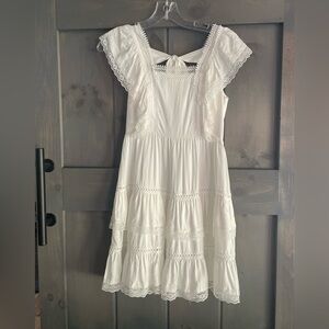 Blue rain boutique White lace boutique dress XXS